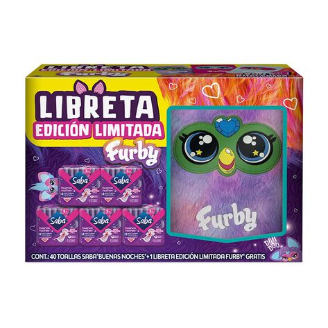 Toalla Femenina Buenas Noches Saba 5/8 pzas + Libreta Furby