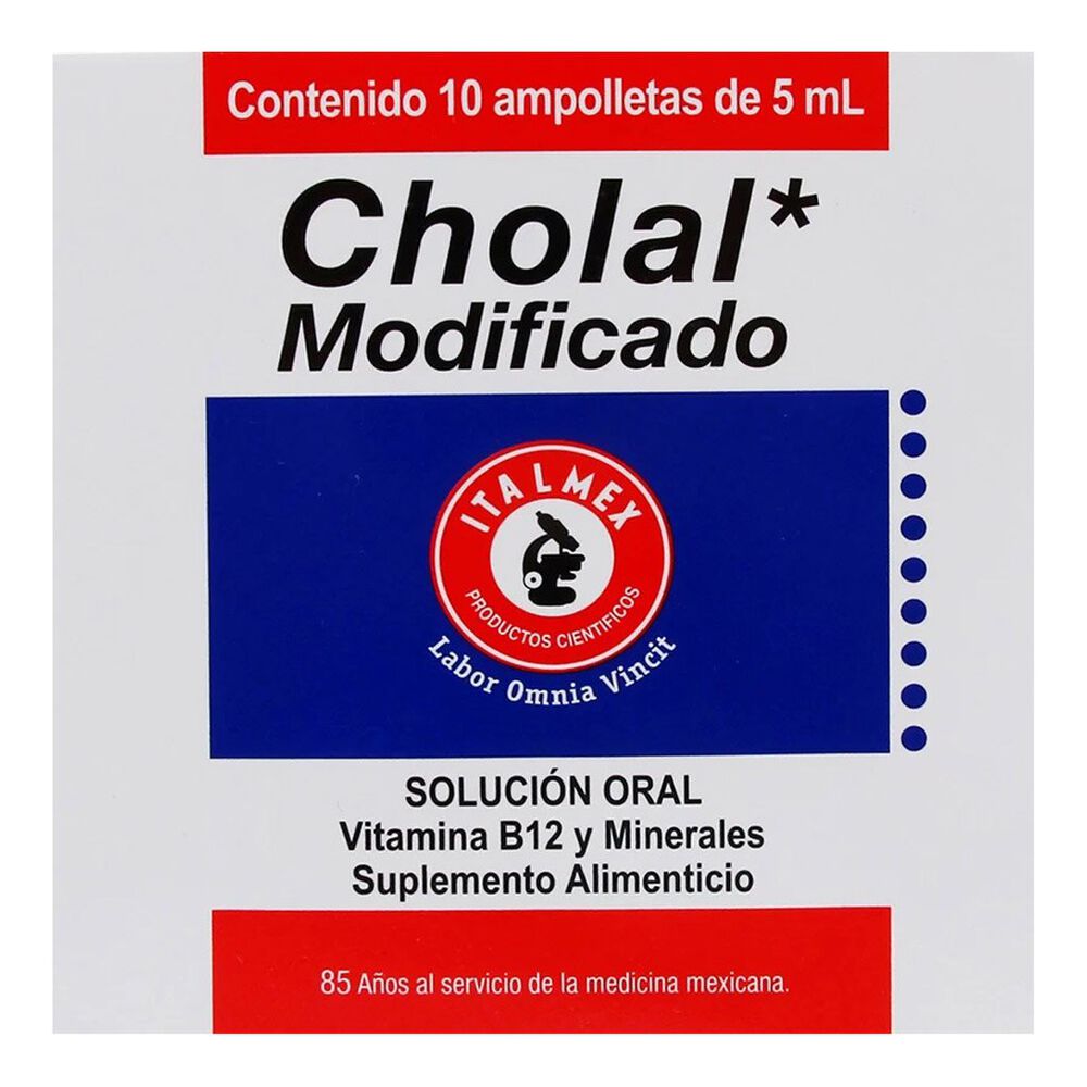 Cholal Modificado Solución Oral 10 Ampolletas De 5 ml image number 0
