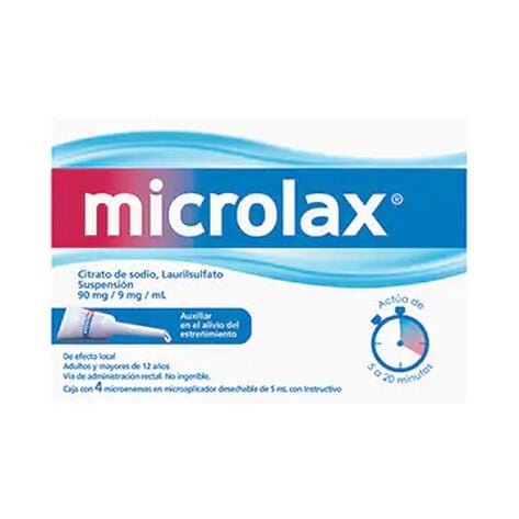 Microlax 90/9Mg Susp Con 4 Pzas