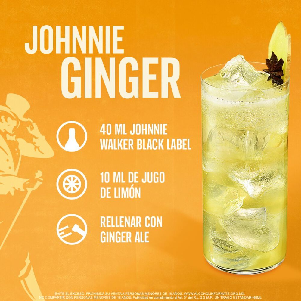 WHISKY JOHNNIE WALKER BLACK LABEL 1/ 1L image number 1