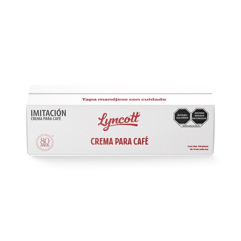 Crema Para Caf&eacute; Lyncott 100 Pz