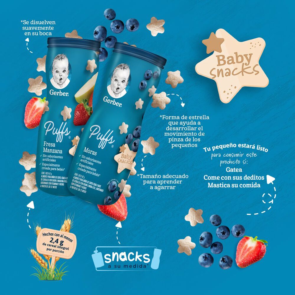 Snacks para Beb&eacute; Puffs Gerber 4/42 g image number 4