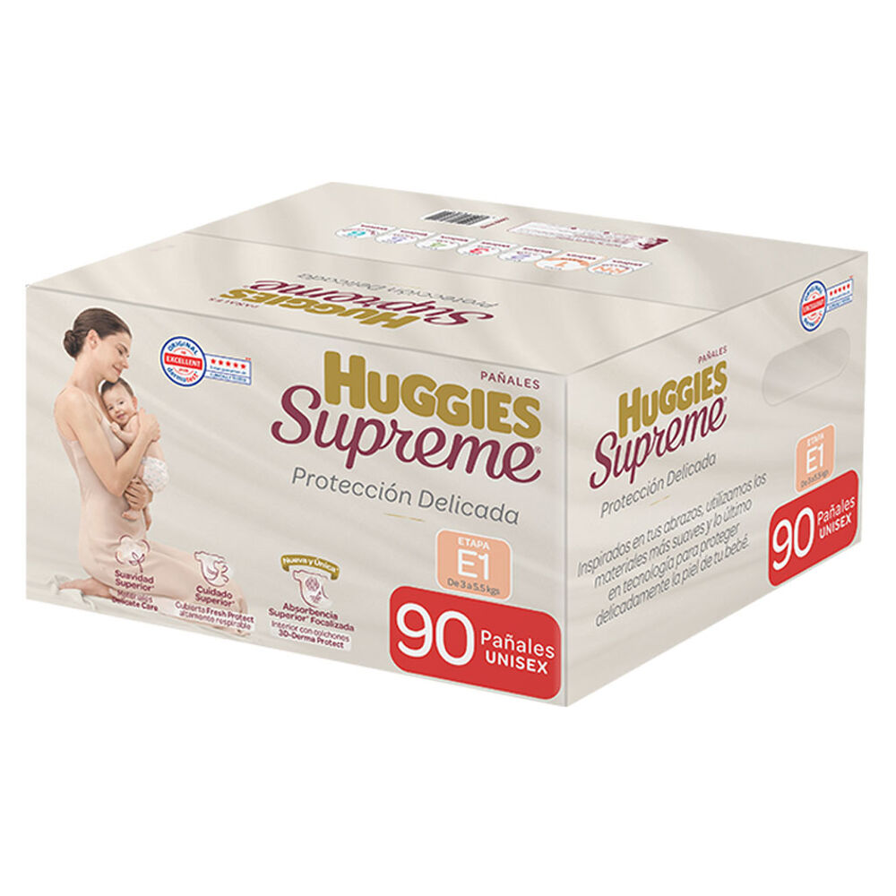 Pa&ntilde;al Etapa 1 Huggies Supreme 90 Pzas image number 1