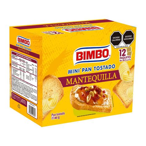 Mini Pan Tostado Mantequilla Bimbo 1/460 g