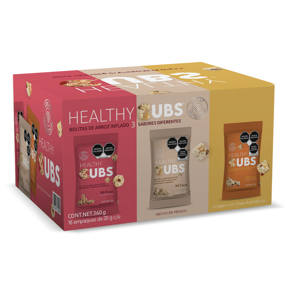 Bolitas de Arroz Inflado Healthy Cubs Great Nutritions 18/20g image number 1