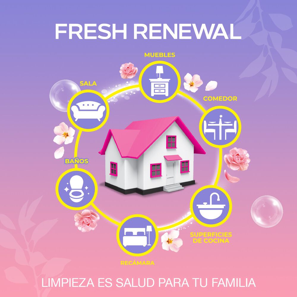 Limpiador Fresh Renewal Aromas Pinol 9 L image number 2