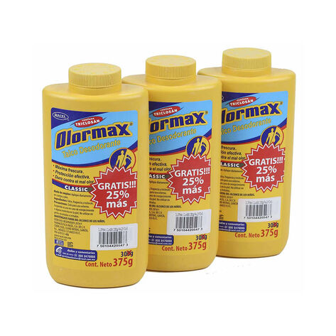 Talco Desodorante Olormax 3 300 G