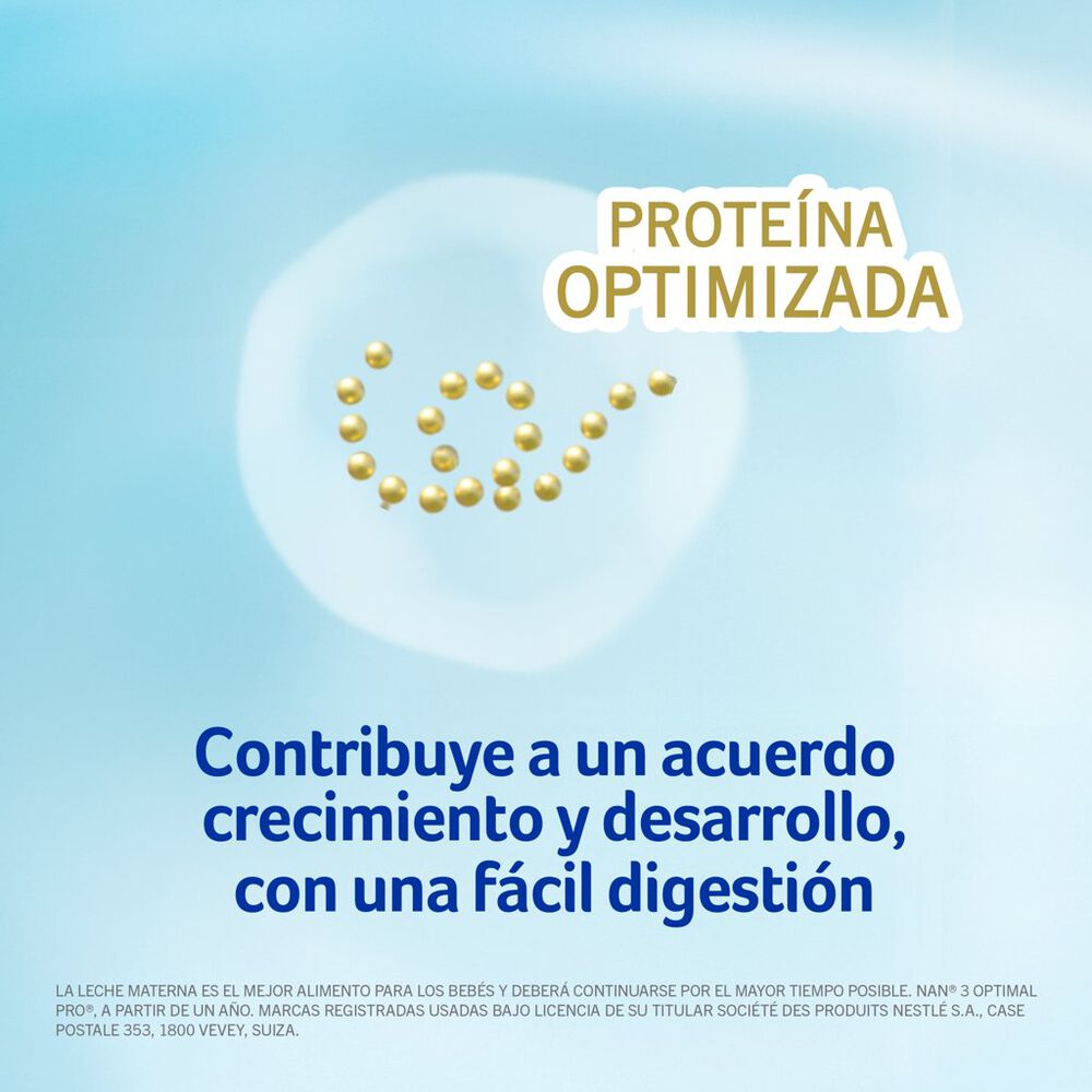 F&oacute;rmula Infantil Etapa 3 Nan Optimal Pro 2/1.5 Kg image number 7