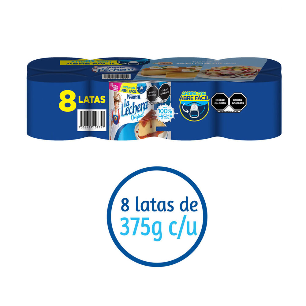 Leche Condensada Abre F&aacute;cil La Lechera  8/375 g image number 1