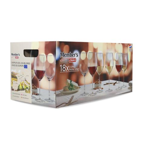 Copas de Vino 18 Pza Members Choice