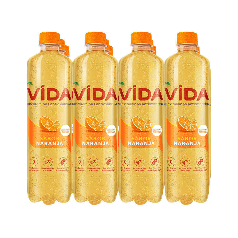 Agua Gasificada Naranja VIDA 12/575 ML image number 2