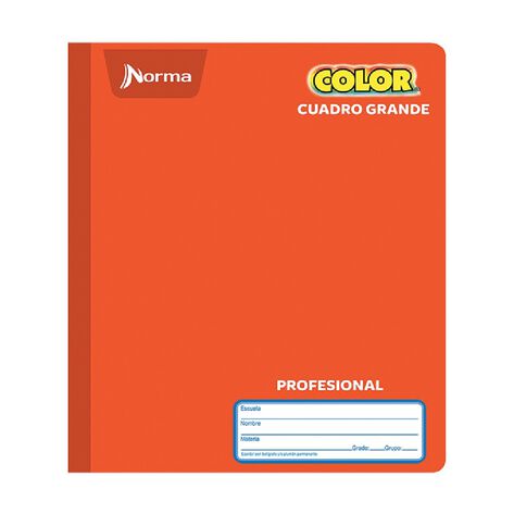 4 Pack Cuaderno Cosido Prof Norma Color 360 Cuadro Grande