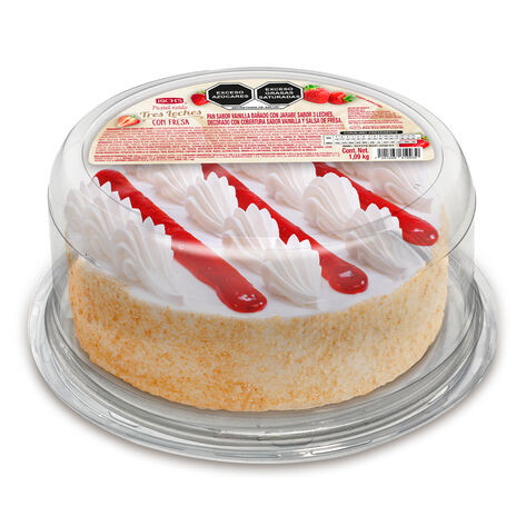 Pastel de Tres Leches Fresa Jon Donaire 1.09 Kg