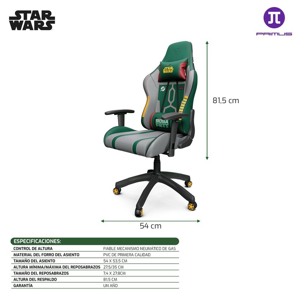 Silla Gamer Thronos primus boba  fett  gris image number 5
