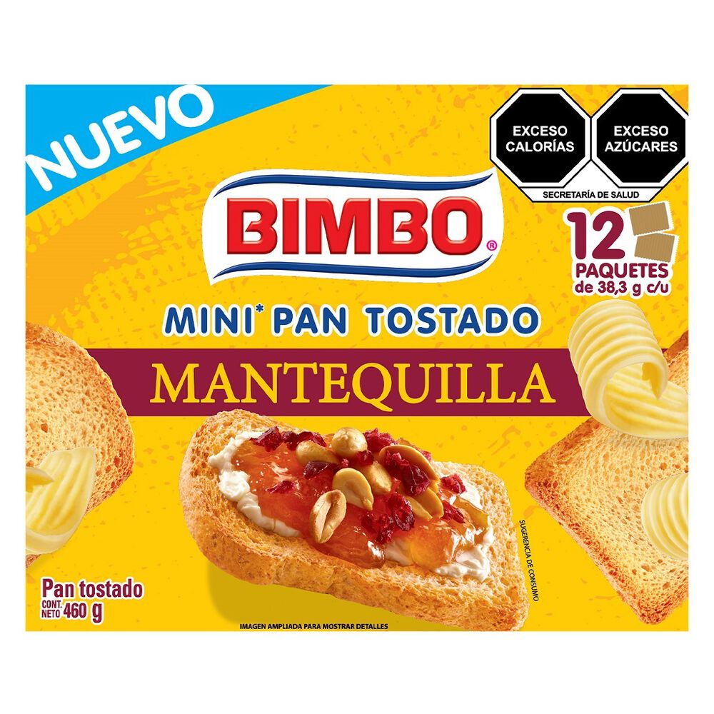 Mini Pan Tostado Mantequilla Bimbo 1/460 g image number 2