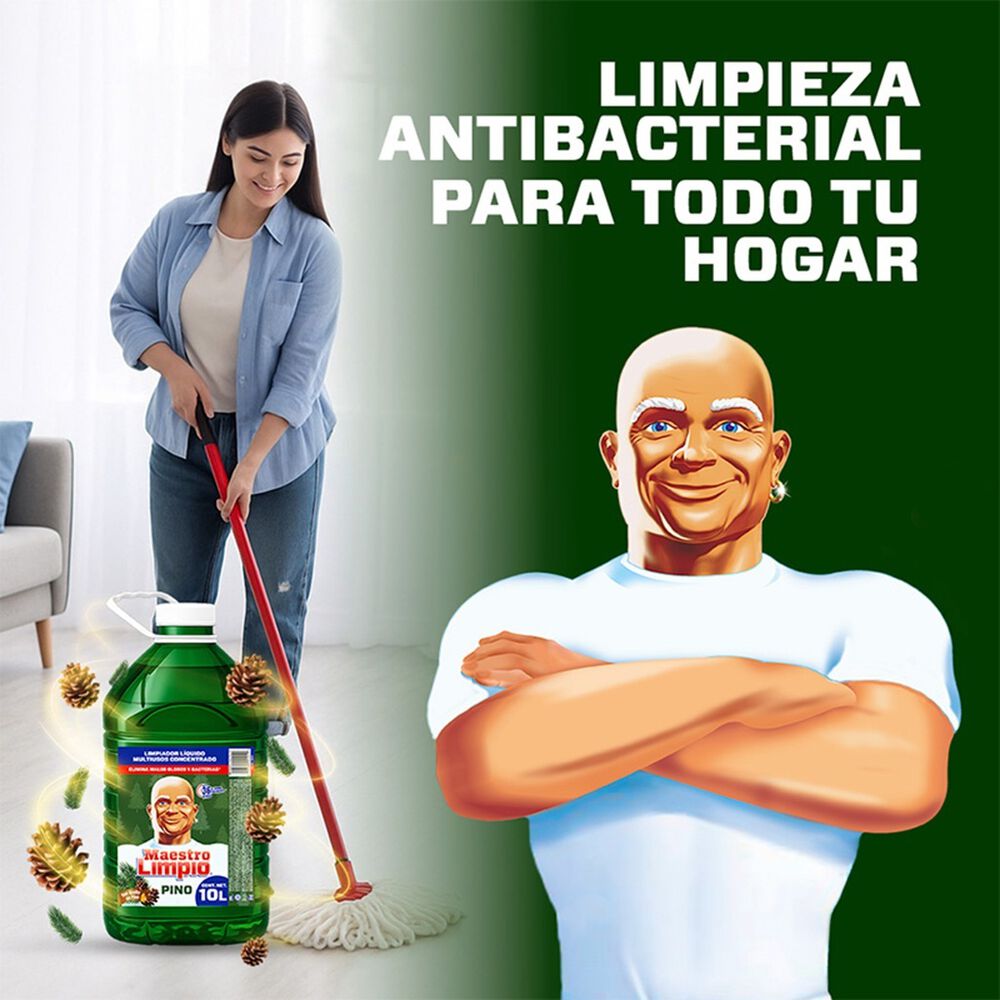Limpiador L&iacute;quido Multiusos Pino Maestro Limpio 10 L image number 3