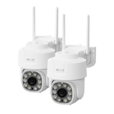 Paquete de 2 C&aacute;maras Inteligentes Nexxt PTZ con Cable para Exteriores NHC-OP10