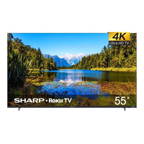 Pantalla 55" SHARP ULTRA HD LED Roku TV 4T-C55EL8UR