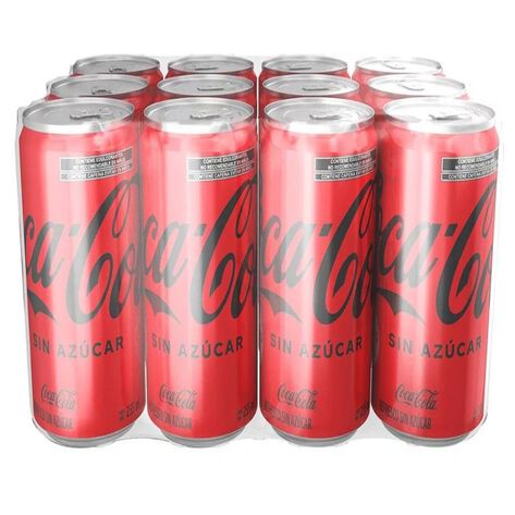 Refresco Coca Cola Sin Az&uacute;car Lata 24/235 ml