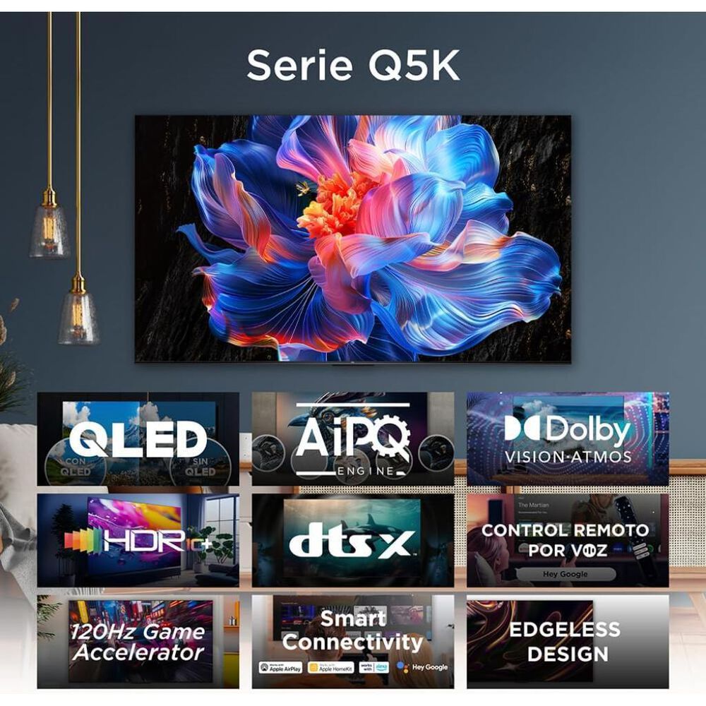 Pantalla 55" TCL 4K QLED Google TV 55Q5K image number 2