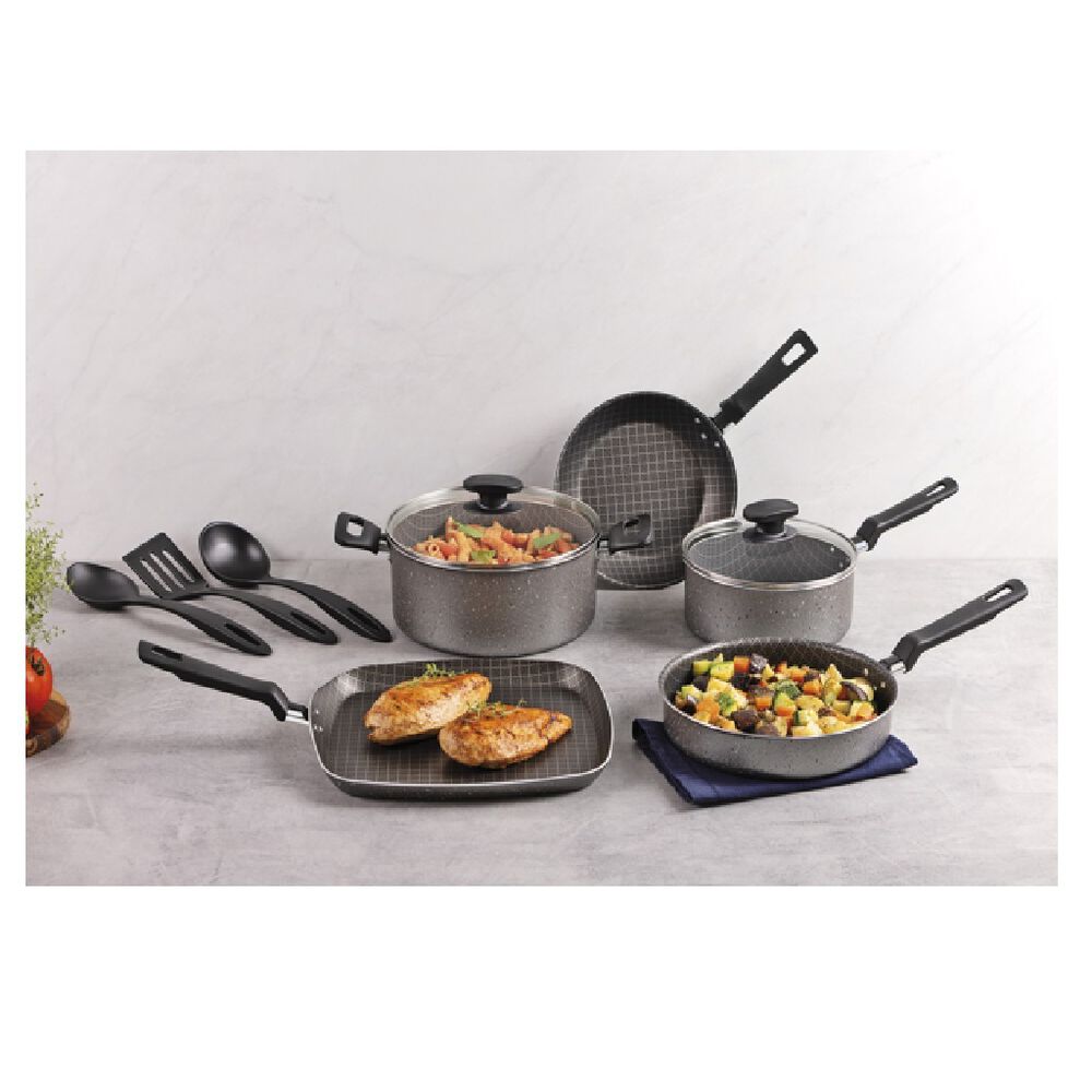 Bateria de cocina Tramontina LORETO 10 pzas Gris image number 1