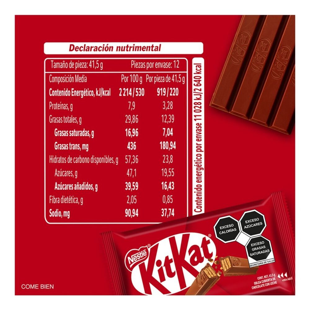 Chocolate Kit Kat Nestl&eacute; 12/41.5 g image number 3