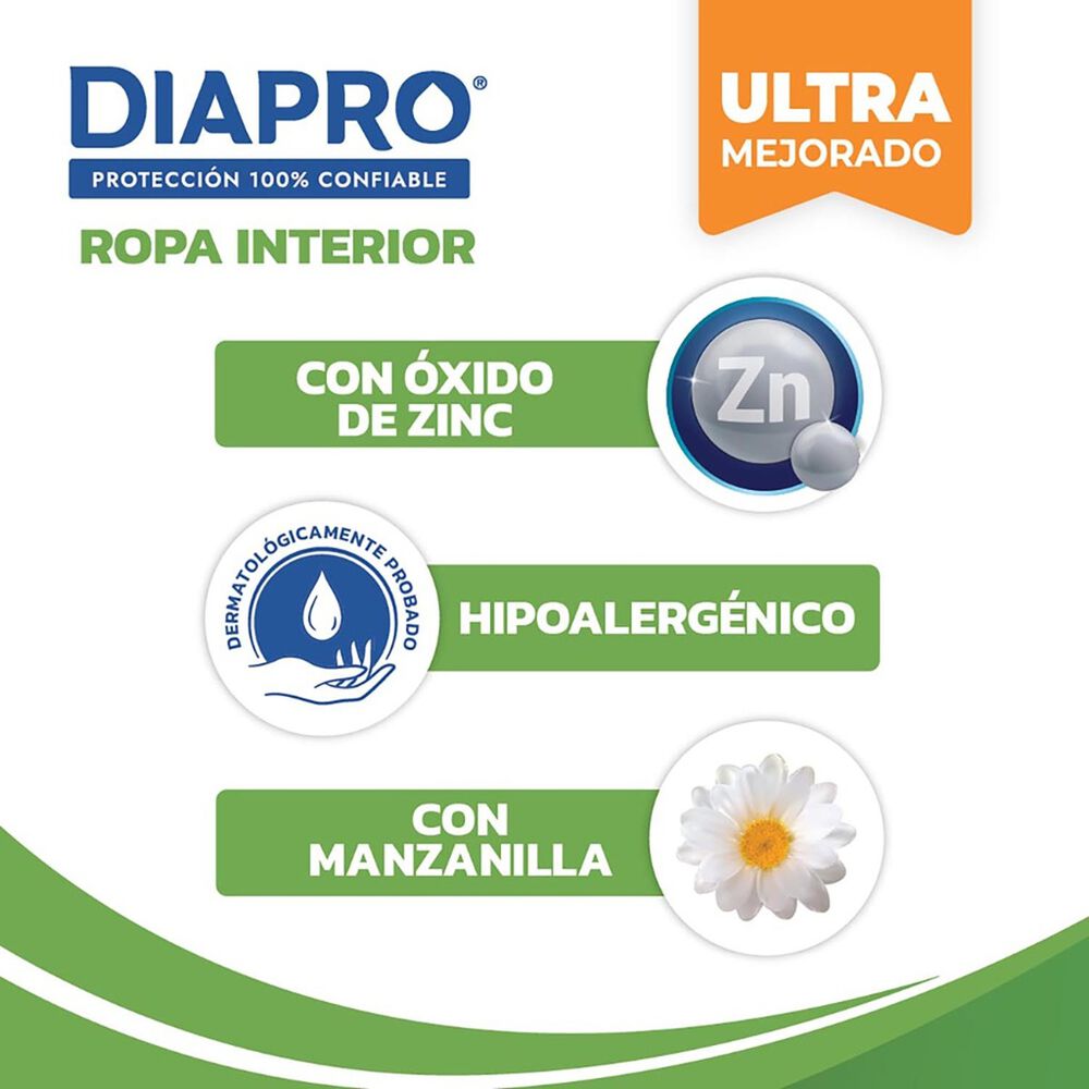 Ropa Interior Diapro Talla Grande 30+6 Pzas image number 4