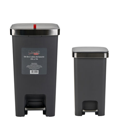 Set de 2 Botes de basura 35 L + 15 L