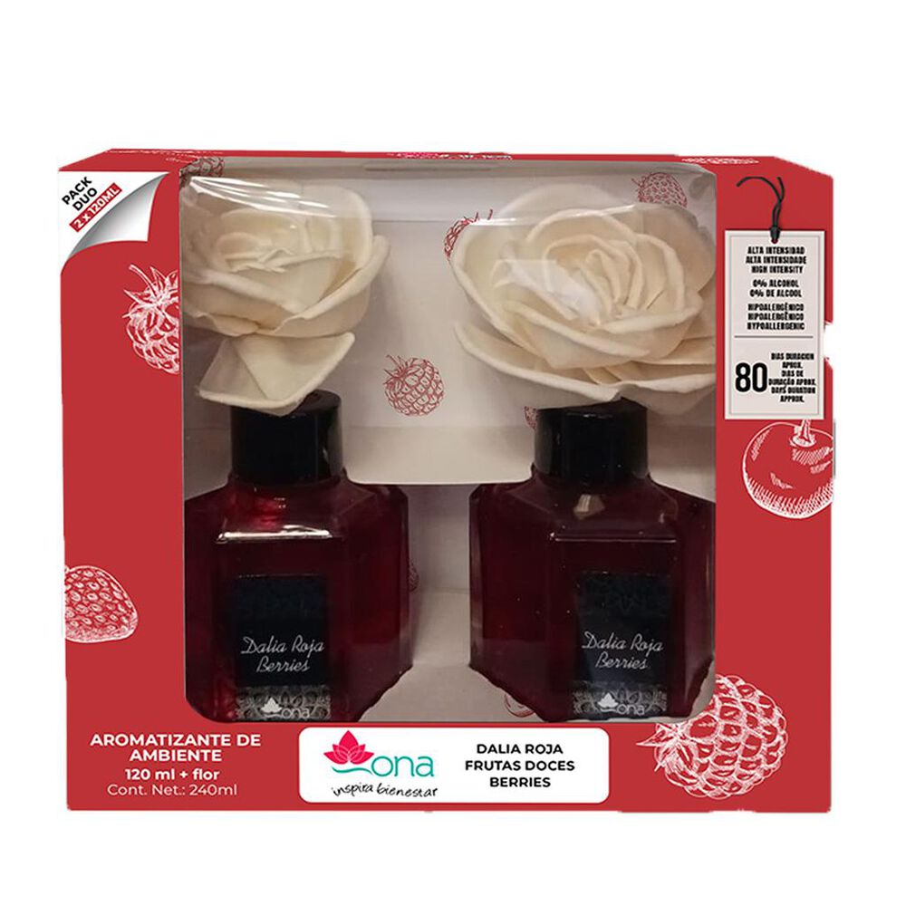 2 Pack Difusor Frutos Rojos 120 ML Ona image number 1