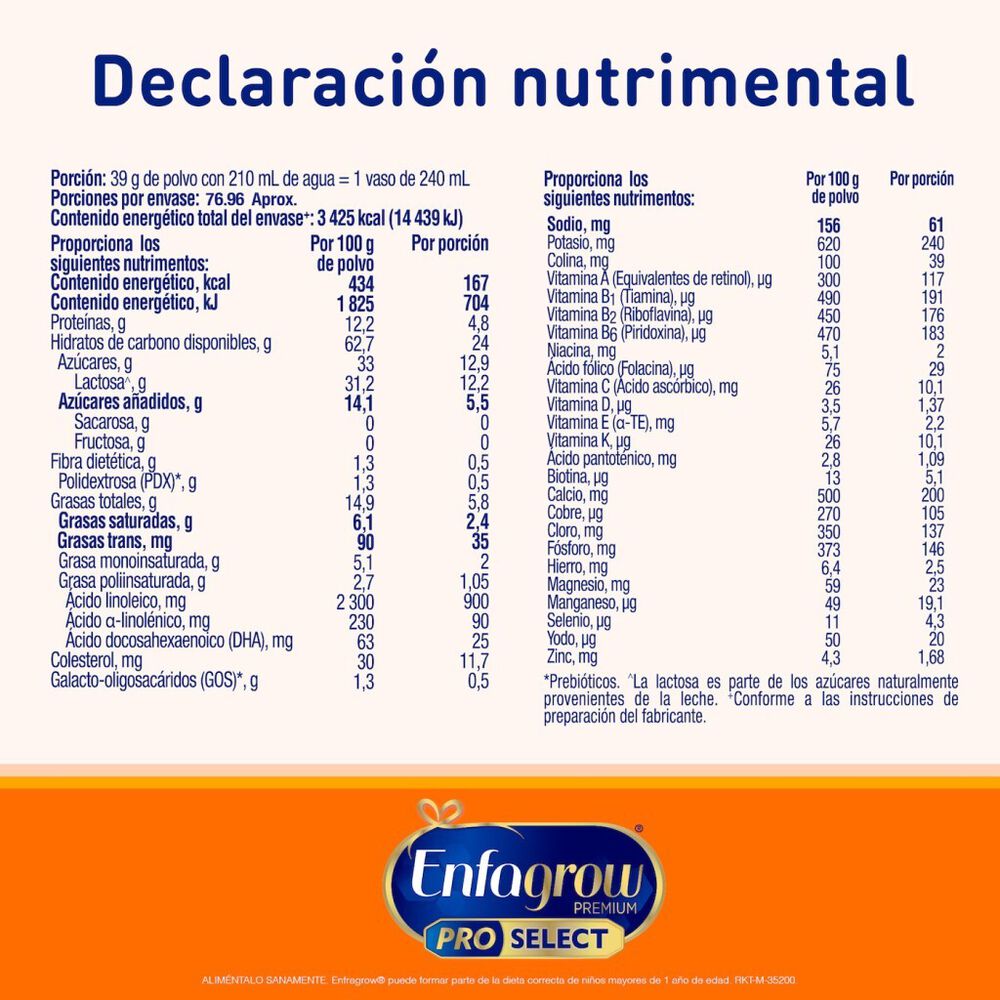 F&oacute;rmula Infantil Etapa 3 Enfagrow Pro Select 3 kg image number 3