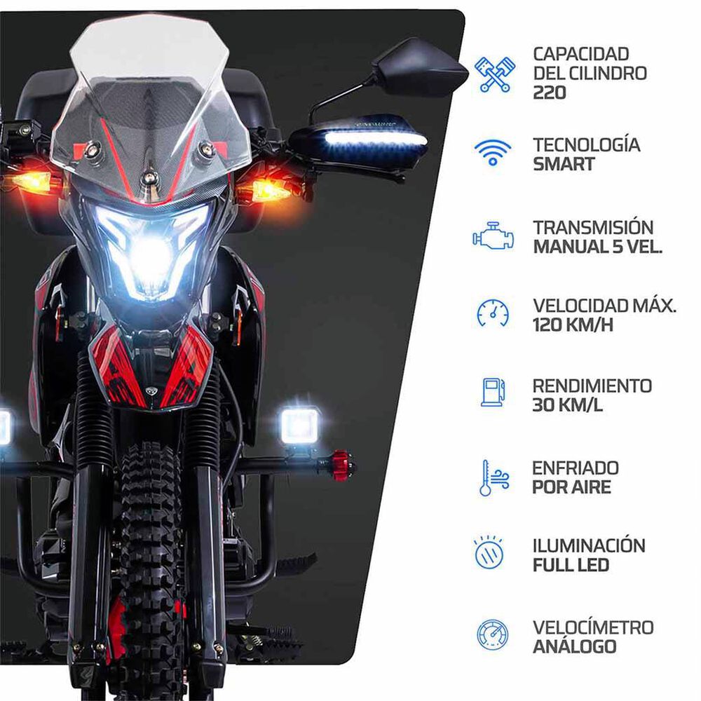 Motocicleta Vento Crossmax 220 CC Negro 2026 image number 7