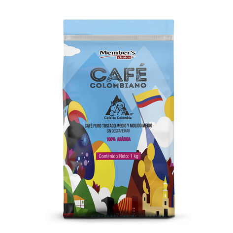 Caf&eacute; Colombiano Tostado y Molido Member's Choice 1 Kg