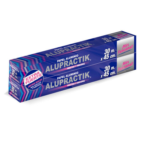 Aluminio Extra Fuerte Alupractik 2 pzas de 30m x 45cm / 25mm