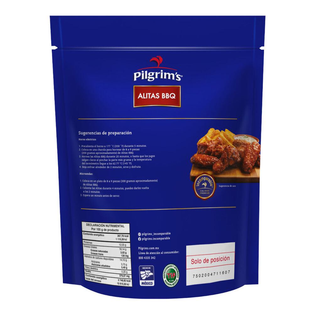 Alitas BBQ Pilgrims 1.4 kg image number 2