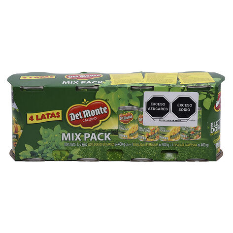 DEL MONTE VEGETALES MIX PACK  4 / 400 GR