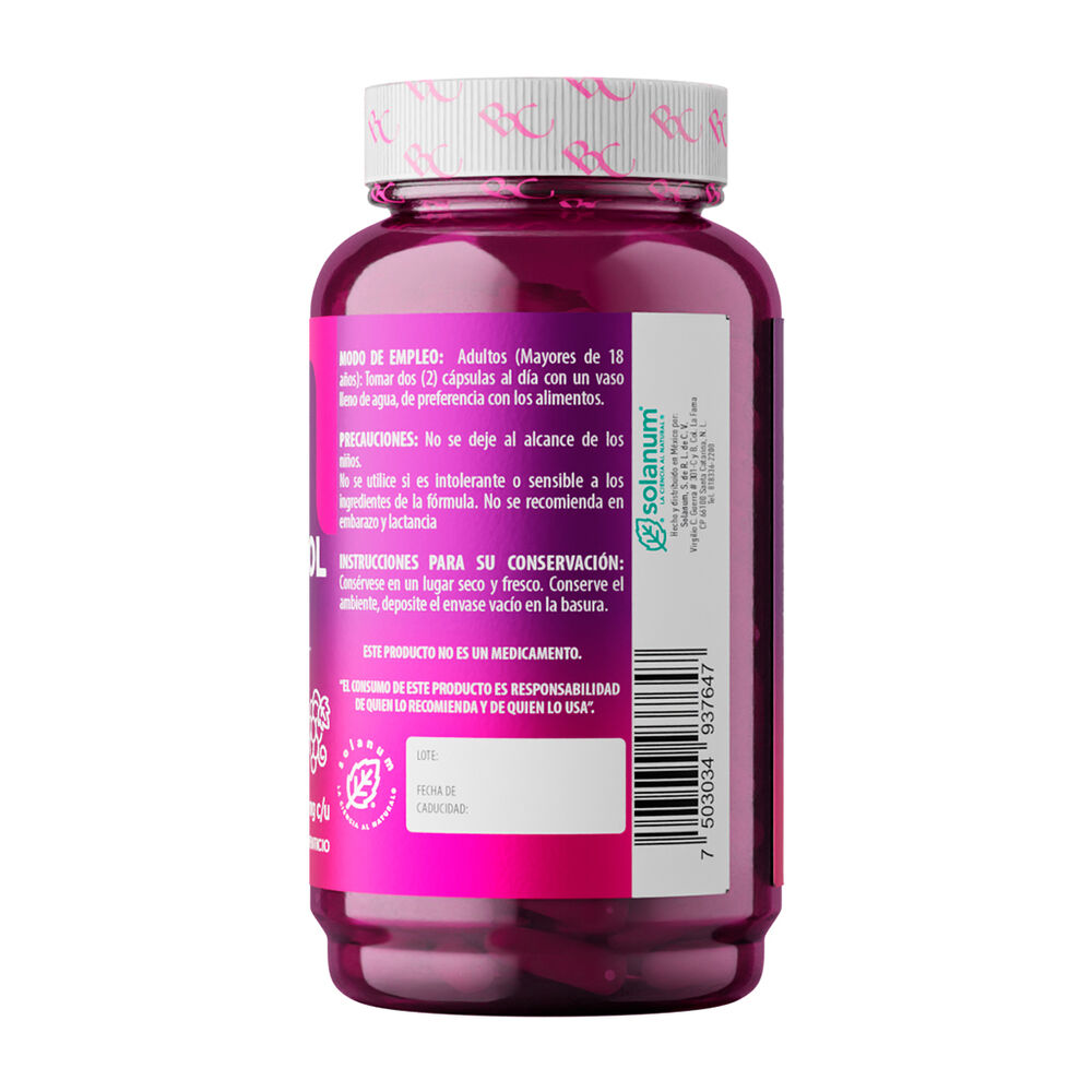 Resveratrol +  Glow 180 C&aacute;psulas Belacaps image number 2