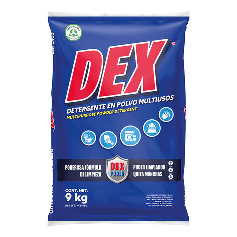 Detergente en Polvo Multiusos DEX 9 Kg