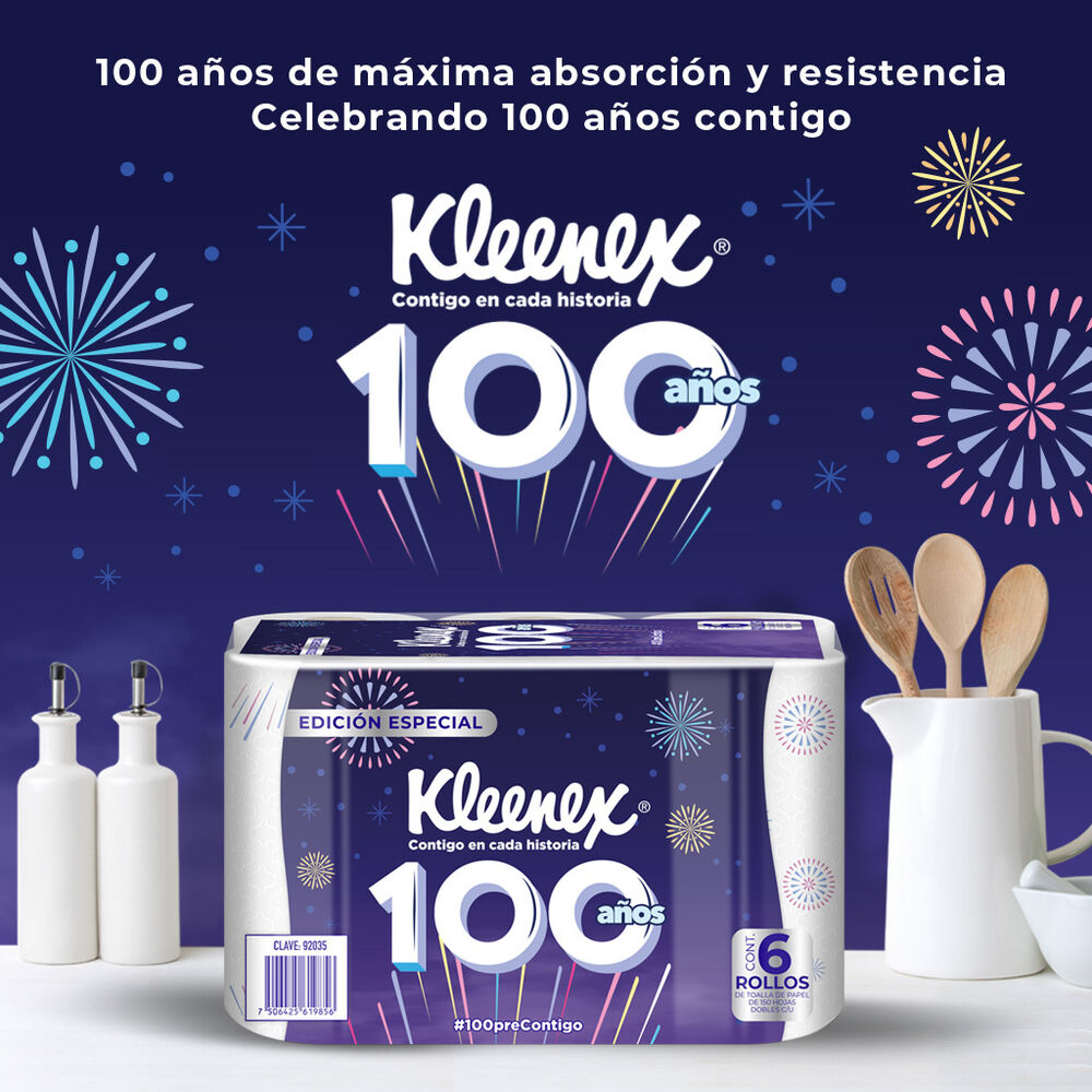 Servitoallas Kleenex 100 a&ntilde;os 1 Rollo 150 hojas image number 4