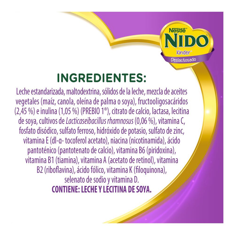 Leche en Polvo Deslactosada Nido K&iacute;nder 2.2 Kg image number 2