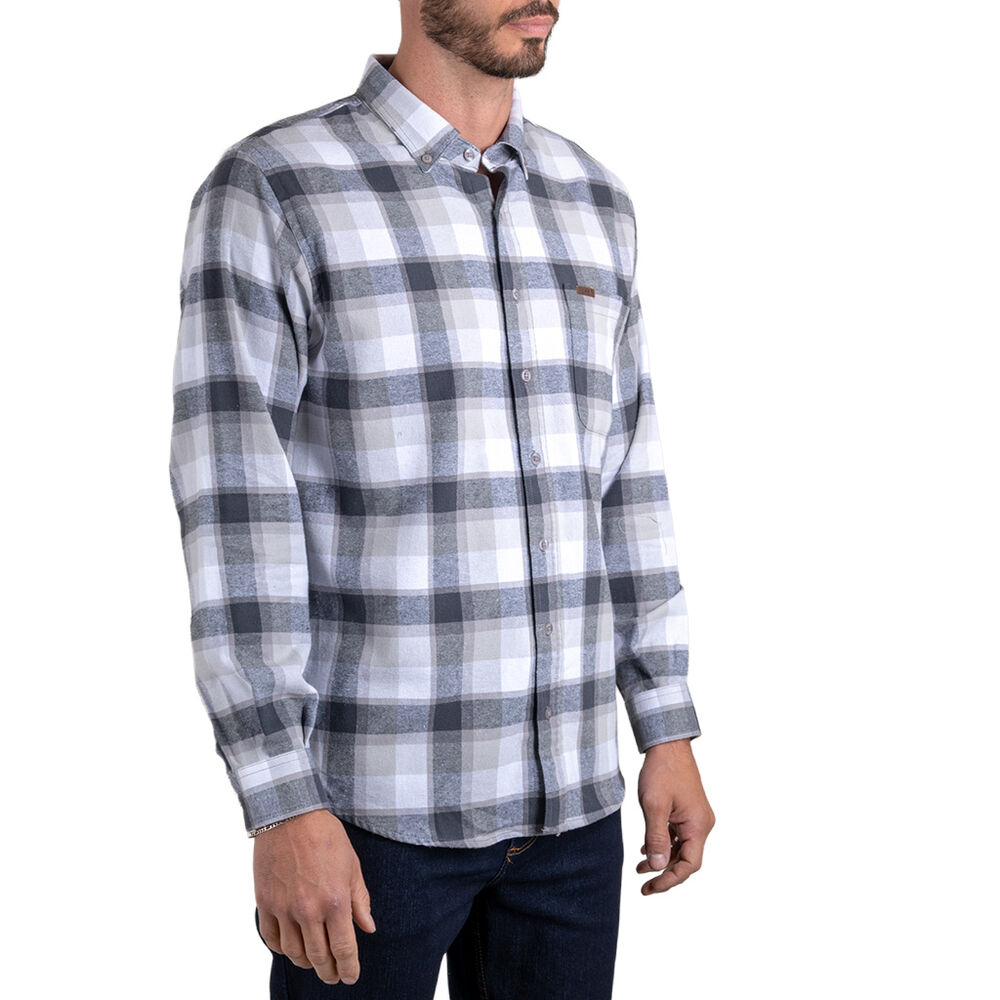Camisa de Franela Manga Larga Cuadros Gris G Lee image number 2