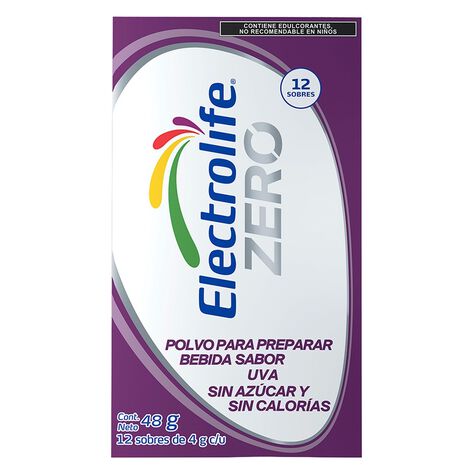 Electrolife Zero Polvo Uva caja con 12 sobres