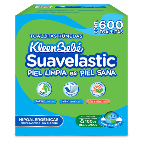 Toallitas H&uacute;medas para Beb&eacute; KleenBeb&eacute; Suavelastic 6/100 pzas