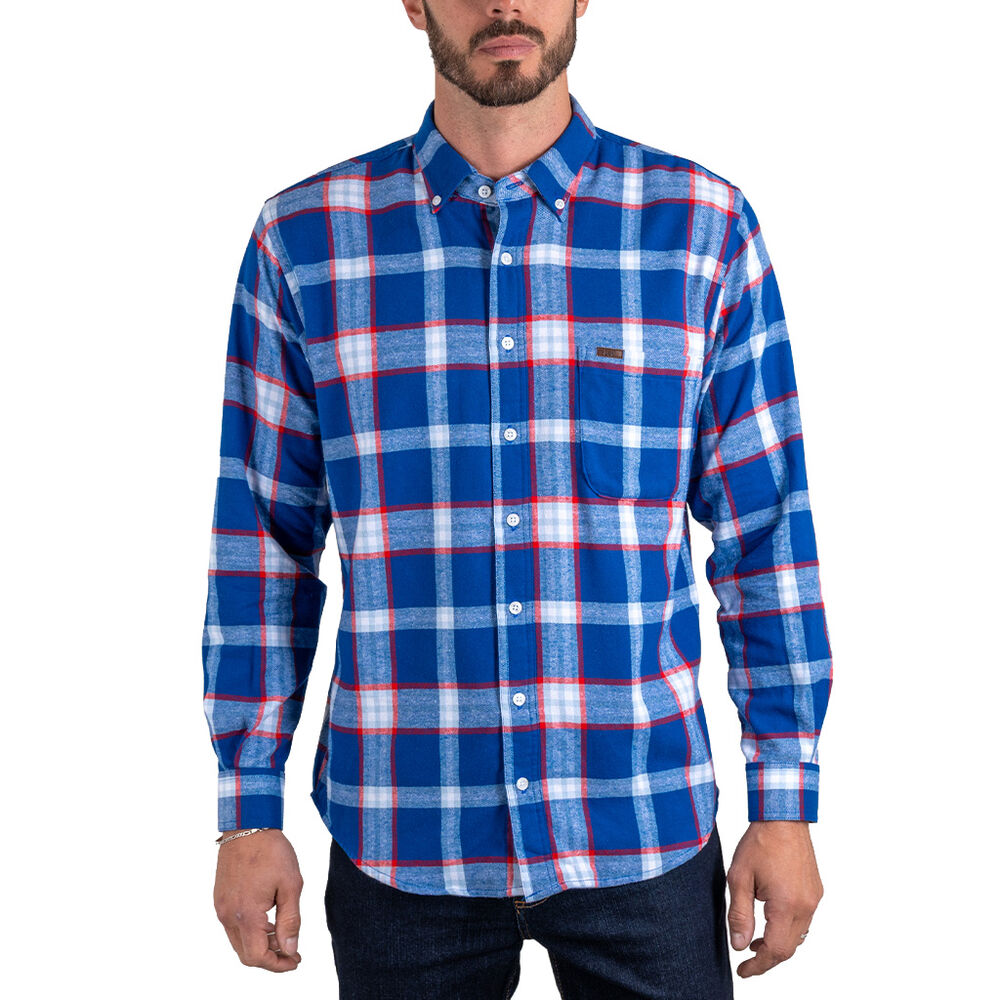 Camisa de Franela Manga Larga Cuadros Azul G Lee image number 1