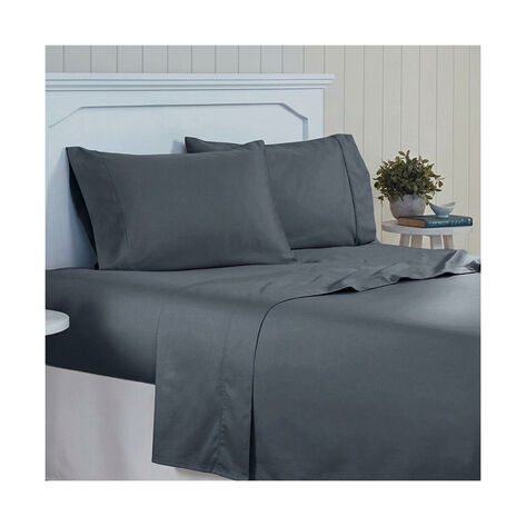 Juego de sabanas microfibra gris claro king Relax Home
