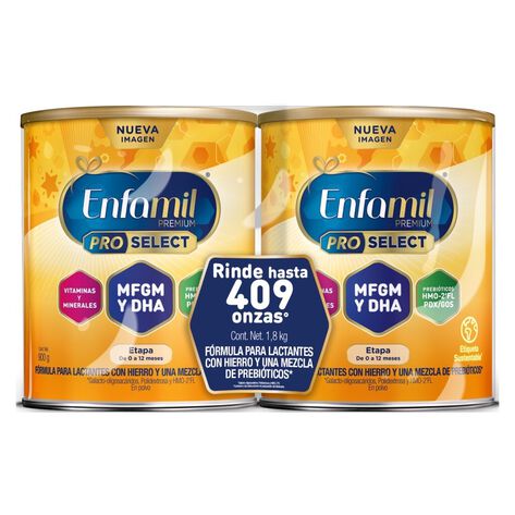 F&oacute;rmula Infantil Etapa 0-12 Meses Enfamil Pro Select  1.8 kg