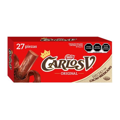 Chocolate en Barra Carlos V 27/18 g