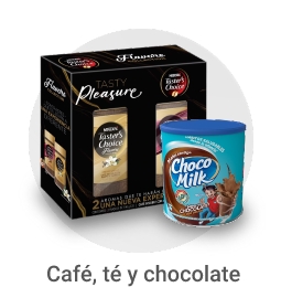 Grid promocional caf&eacute;, t&eacute; y chocolate