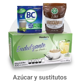 Grid promocional az&uacute;car y sustitutos