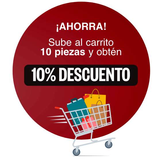 &iexcl;Ahorra! sube al carrito 10 piezas y obt&eacute;n 10% de descuento