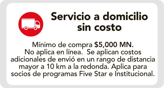 Servicio a domicilio sin costo 